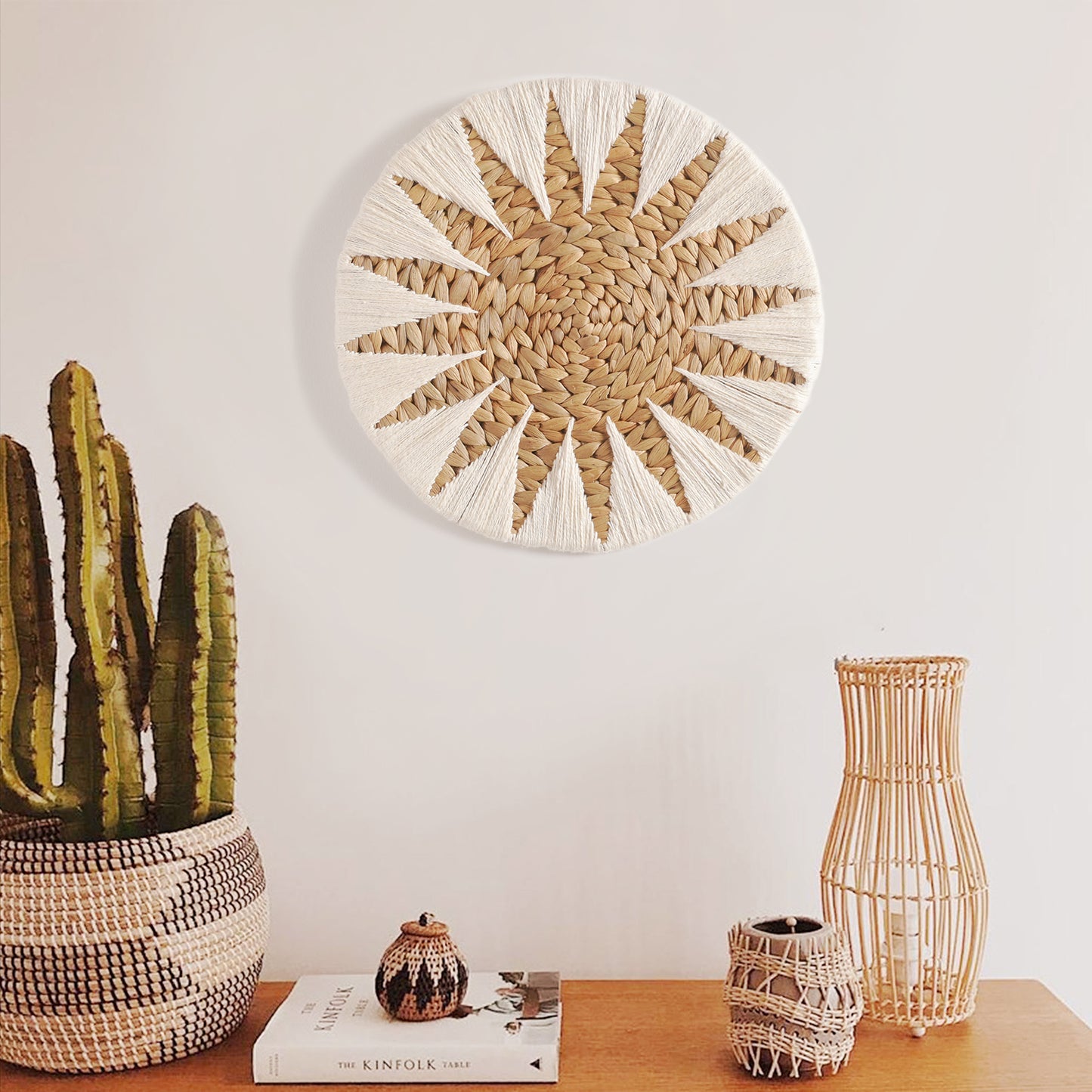 Woven Wall Basket Decor Macrame Wall Hanging Boho Placemats Home Boho Wall Décor 12"