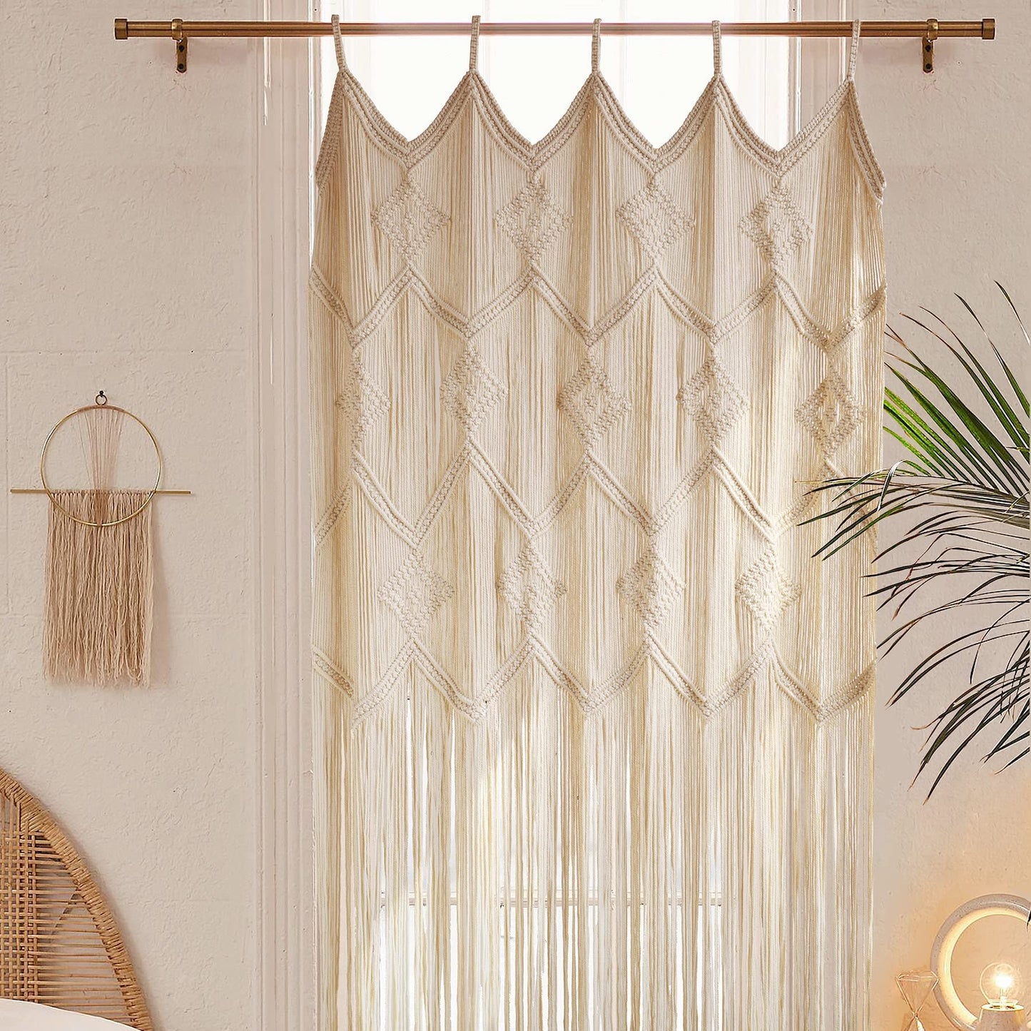 Macrame Curtains Window Doorway Curtains Long Boho Wedding Backdrop