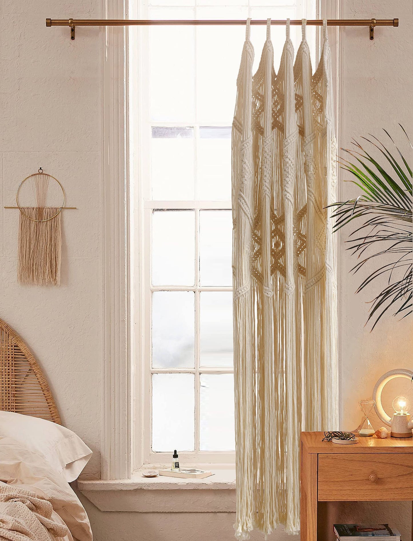 Macrame Curtains Window Doorway Curtains Long Boho Wedding Backdrop