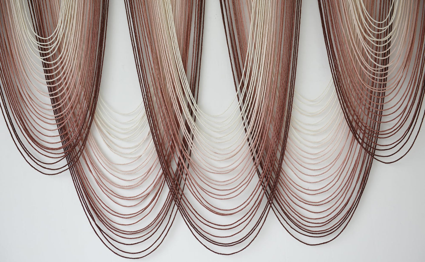 Macrame Wall Hanging Pink Dip Dyed Large Macrame Wall Decor Fiber Art