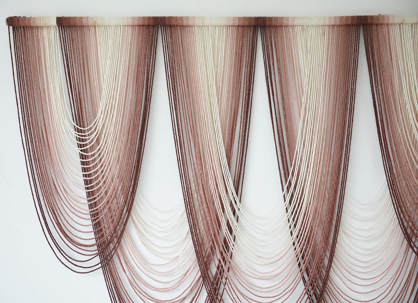 Macrame Wall Hanging Pink Dip Dyed Large Macrame Wall Decor Fiber Art