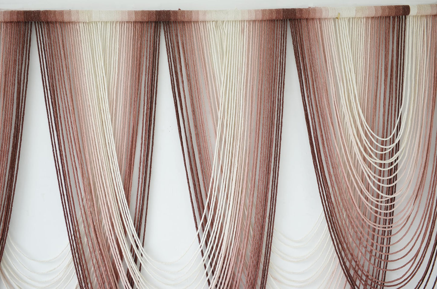 Macrame Wall Hanging Pink Dip Dyed Large Macrame Wall Decor Fiber Art
