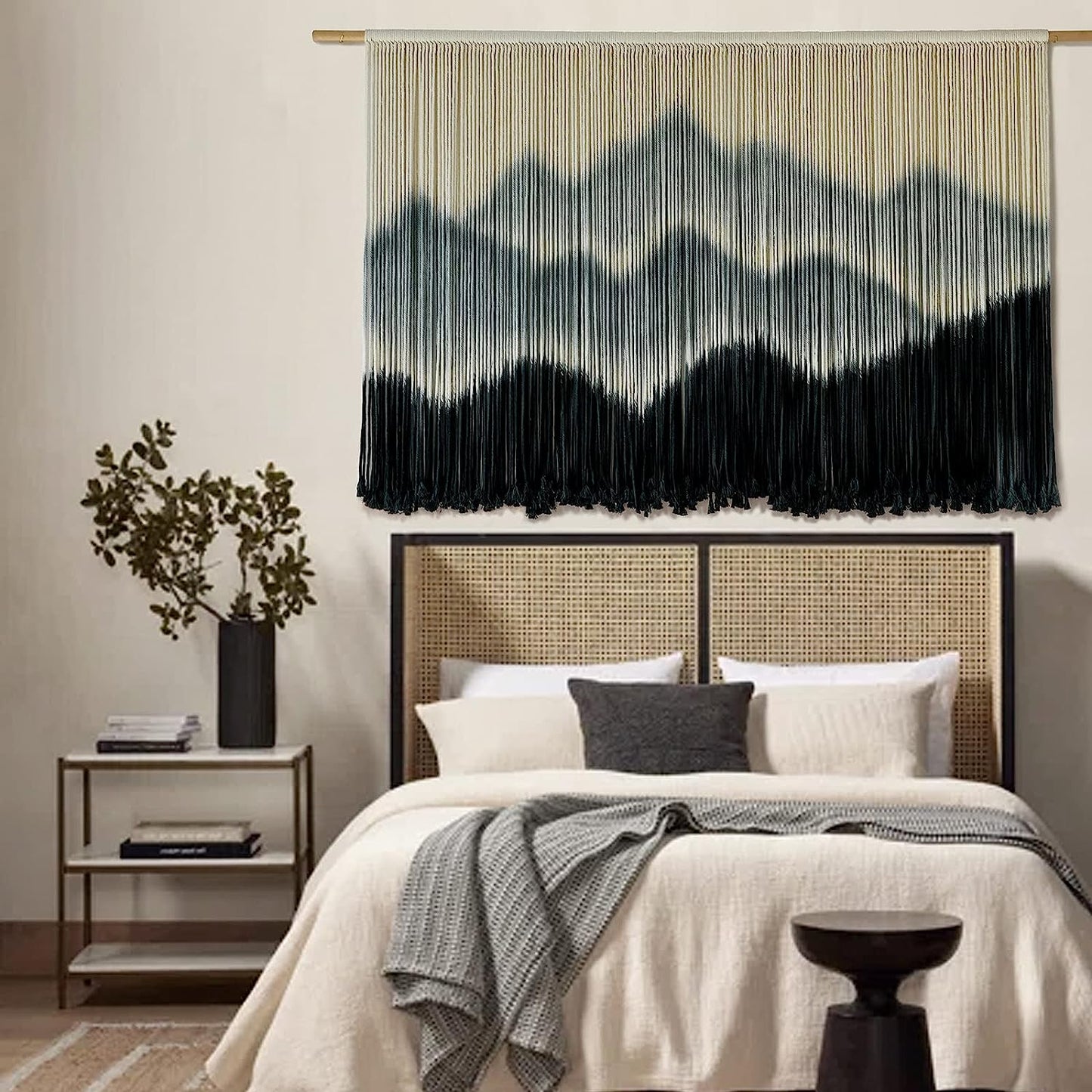 Macrame Wall Hanging Mountain Dip-Dyed Macrame Wall Decor