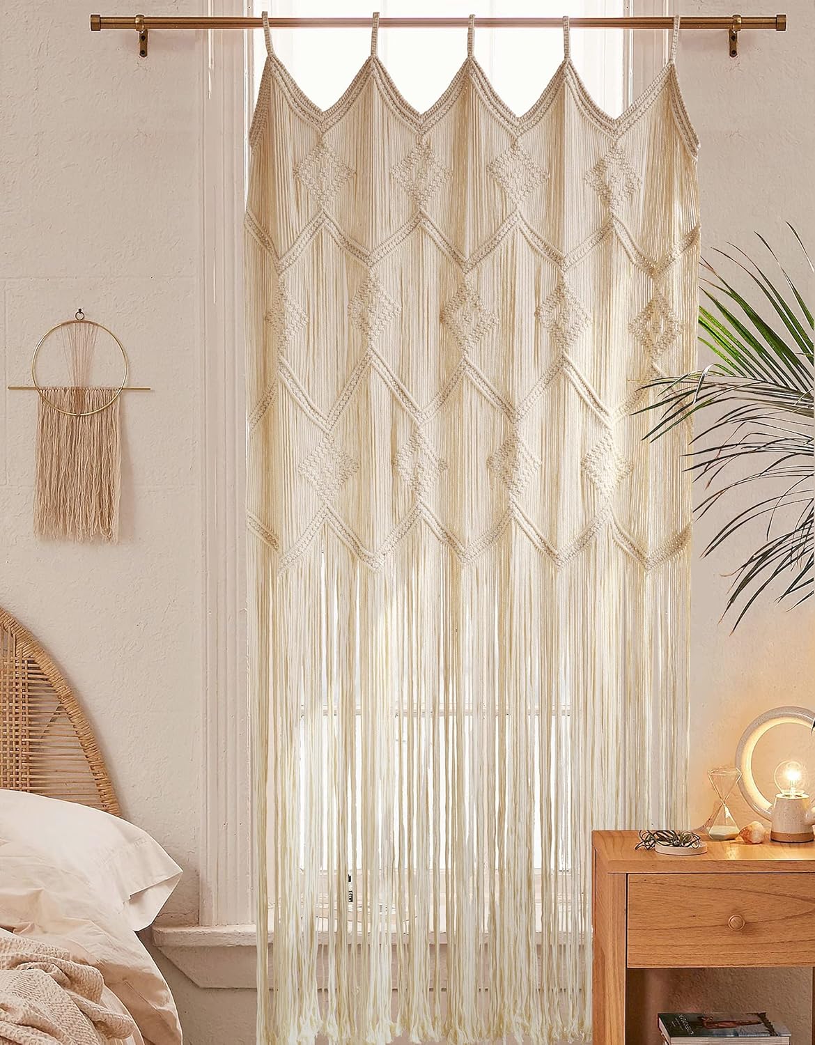 Macrame Curtains Window Doorway Curtains Long Boho Wedding Backdrop
