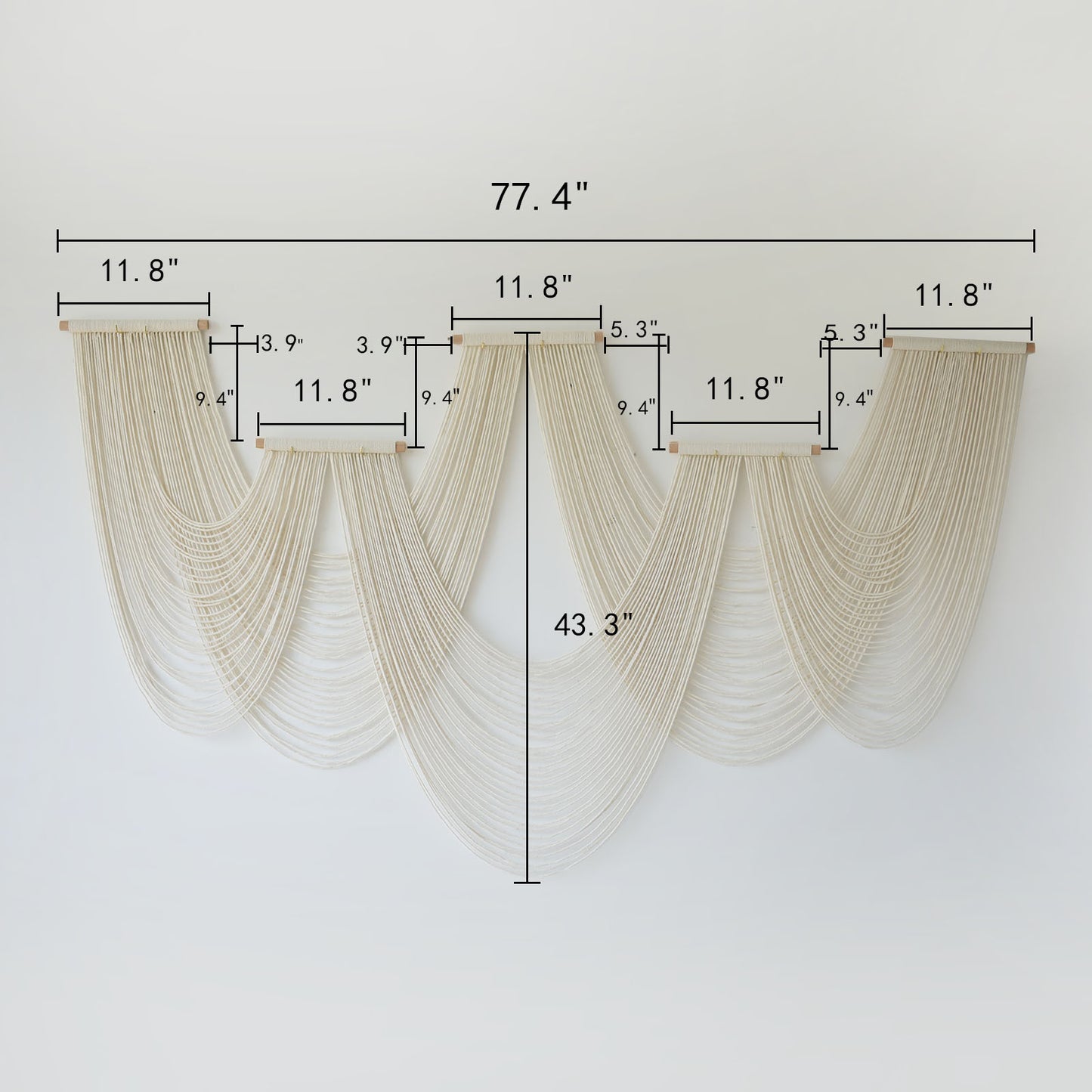 Macrame Wall Hanging Home Decor Modern Fiber Wall Art Geometric Decoration
