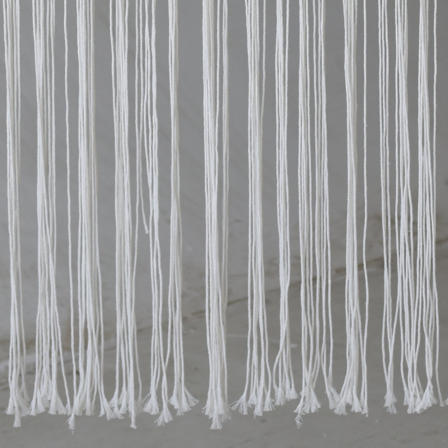 Macrame Curtain Beaded Doorway Panel Backdrop White