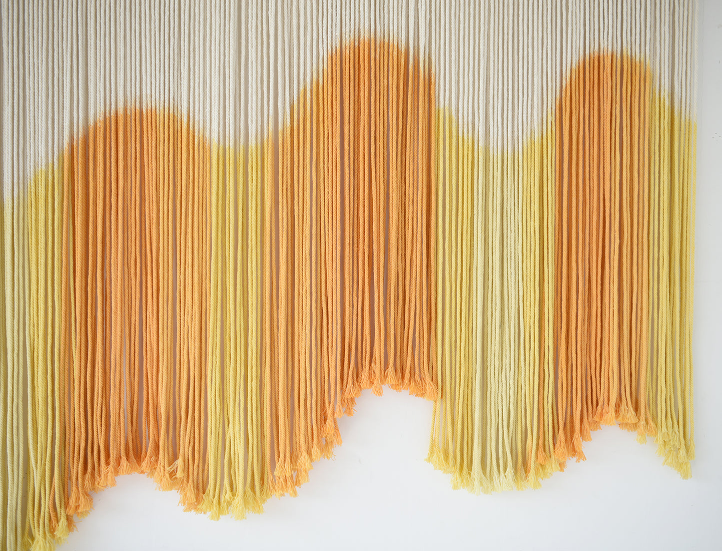Macrame Wall Hanging Yellow Dip-Dyed Boho Macrame Wall Decor
