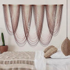 Macrame Wall Hanging Pink Dip Dyed Large Macrame Wall Decor Fiber Art