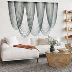 Large Macrame Wall Hanging Dip-Dyed Boho Wall Decor Craftsmanship Fiber Art
