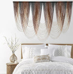 Macrame Wall Hanging Brown Dip-Dyed Large Macrame Wall Decor For Living Room