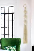 Macrame Wall Hanging Small Sphericity Cotton Textile Tassel