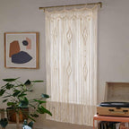 Macrame Curtain Long Cotton Window Curtain Panel Wedding Backdrop