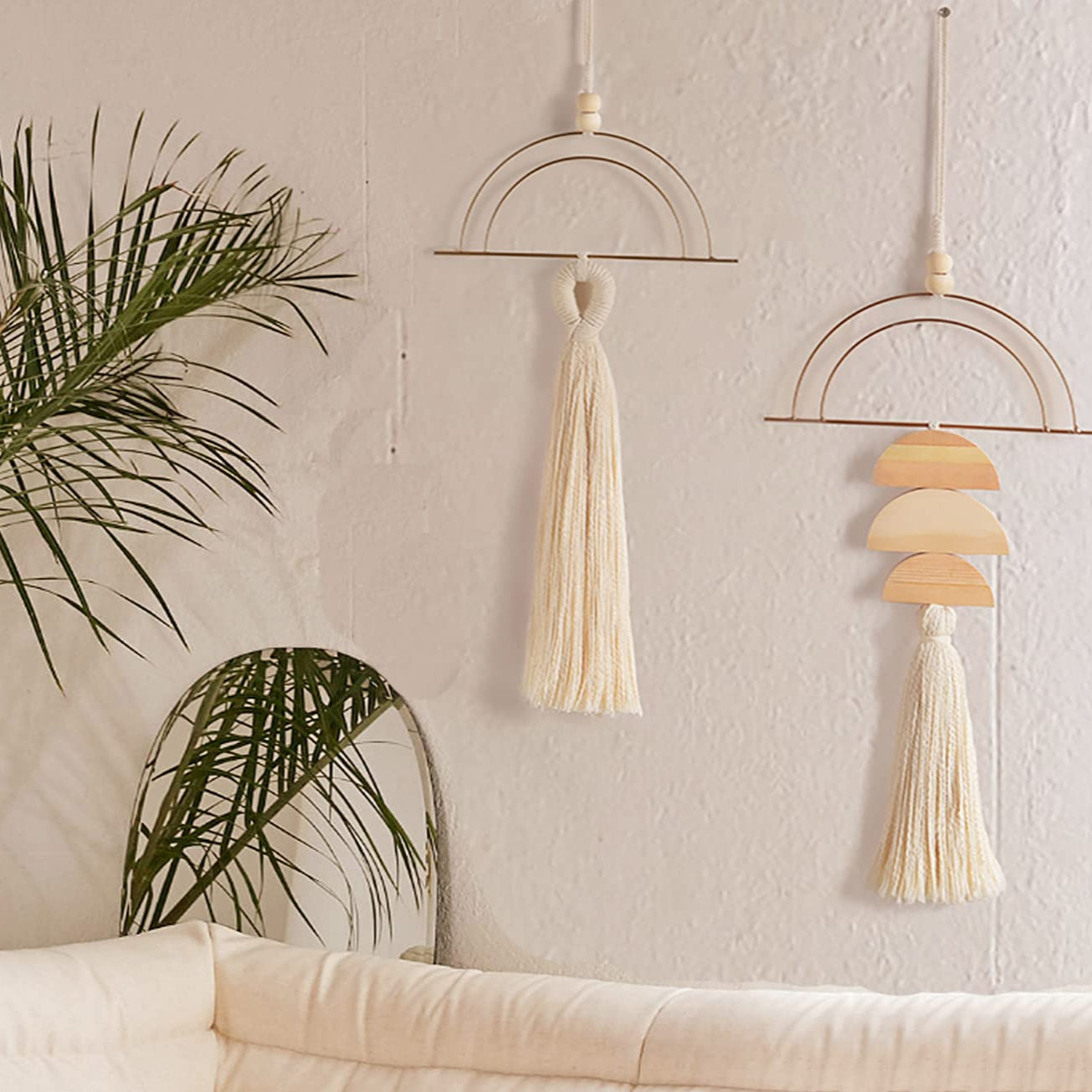 Macrame Wall Hanging Bohemian Home Wall 2 Pcs