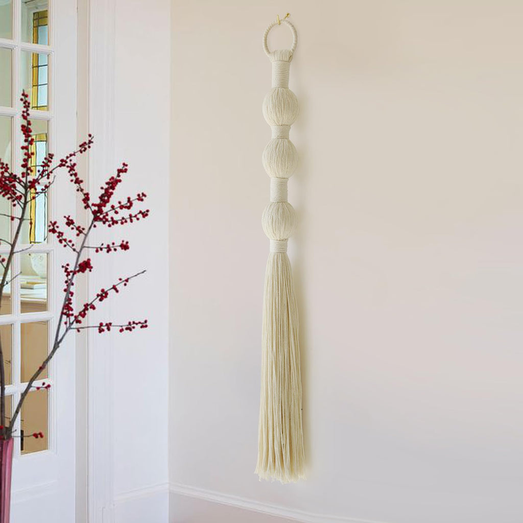 Macrame Wall Hanging Small Sphericity Cotton Textile Tassel