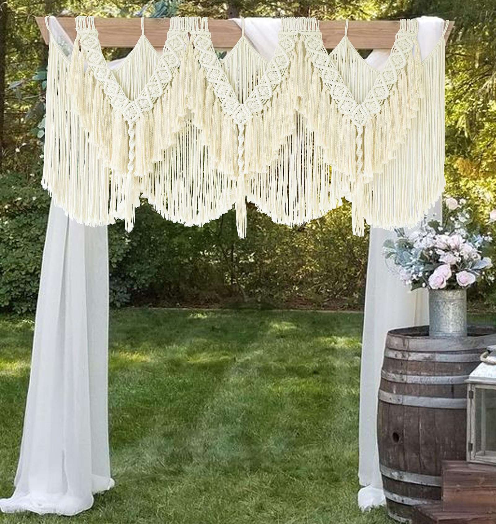 Macrame Wall Hanging Wedding Hanger Boho Fiber Art Home Room Decor