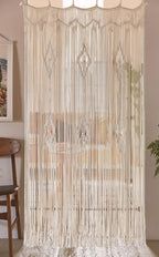 Macrame Curtain Long Cotton Window Curtain Panel Wedding Backdrop