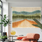 Macrame Wall Hanging Dip-Dye Chic Home Decor Living Room Backdrop
