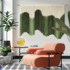 Large Macrame Wall Hanging Green Dip-Dyed Wall Art