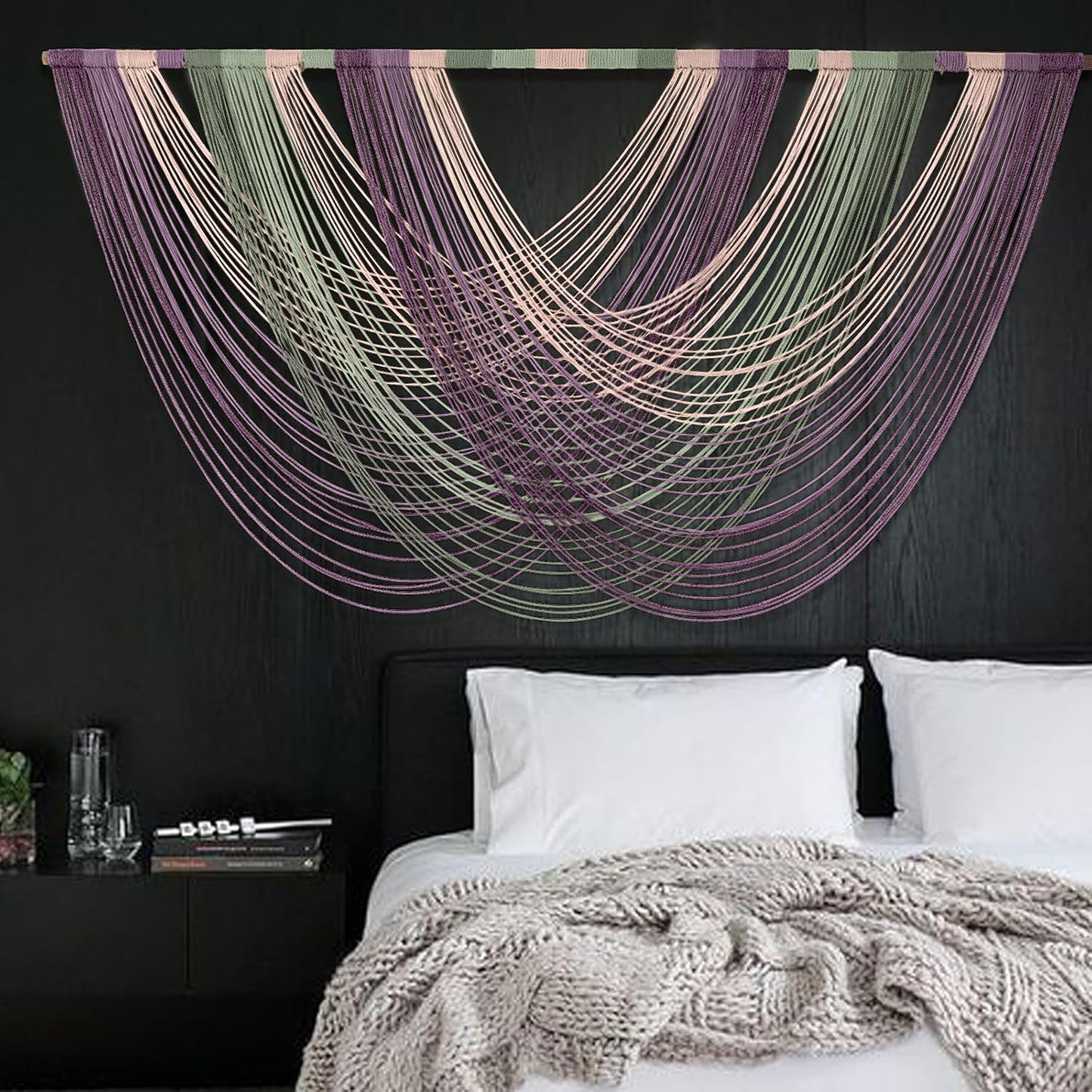 Macrame Wall Hanging Large Boho Wall Decor 57" W x 31" L