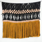 Macrame Wall Hanging Black Woven Macrame Wall Decor Boho Wall Decor