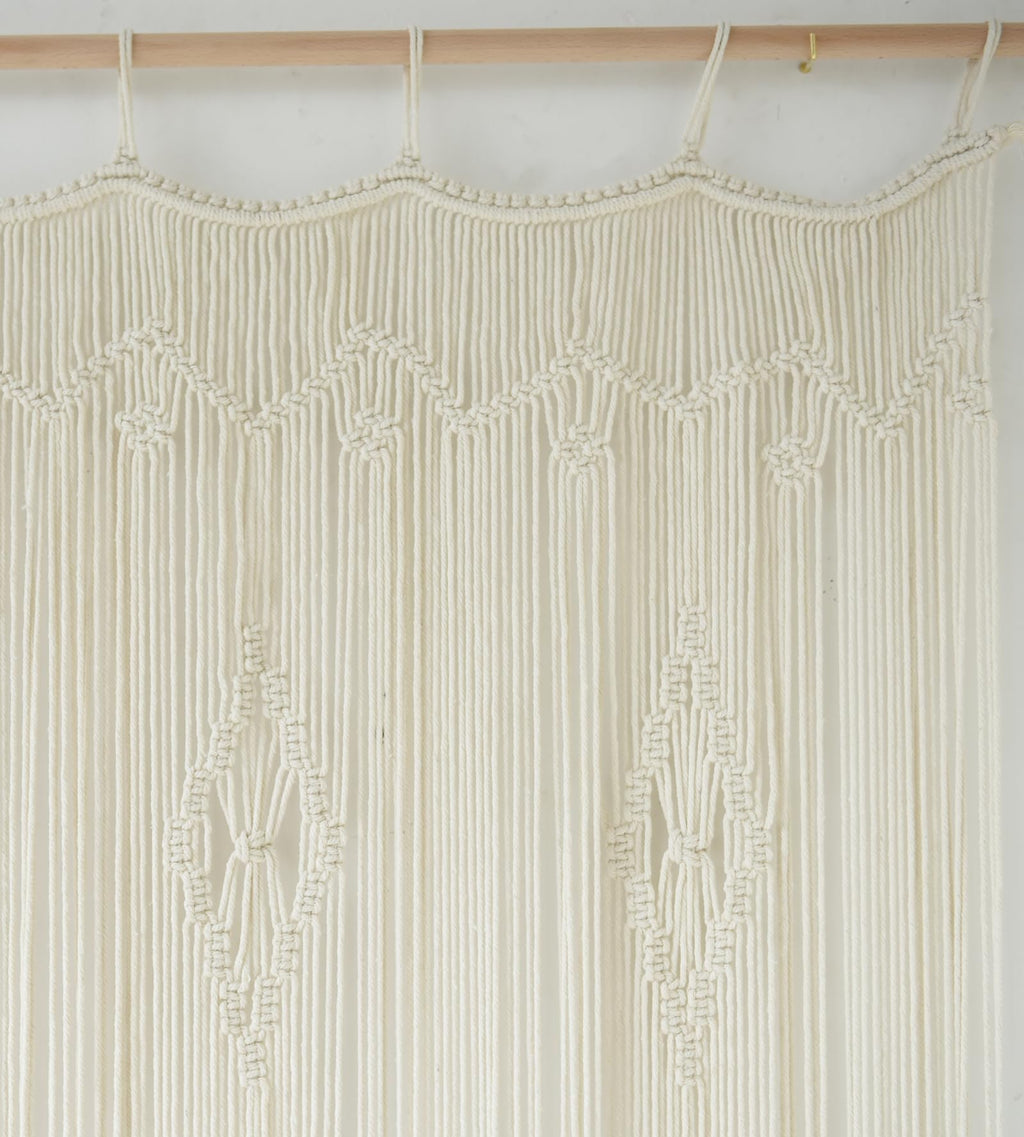 Macrame Curtain Long Cotton Window Curtain Panel Wedding Backdrop