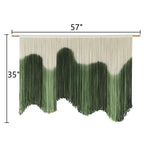 Large Macrame Wall Hanging Green Dip-Dyed Wall Art