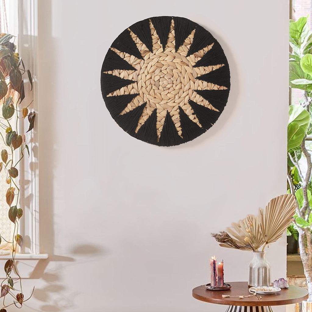 Woven Basket Wall Décor Black Woven Placemats Home Boho Wall Décor