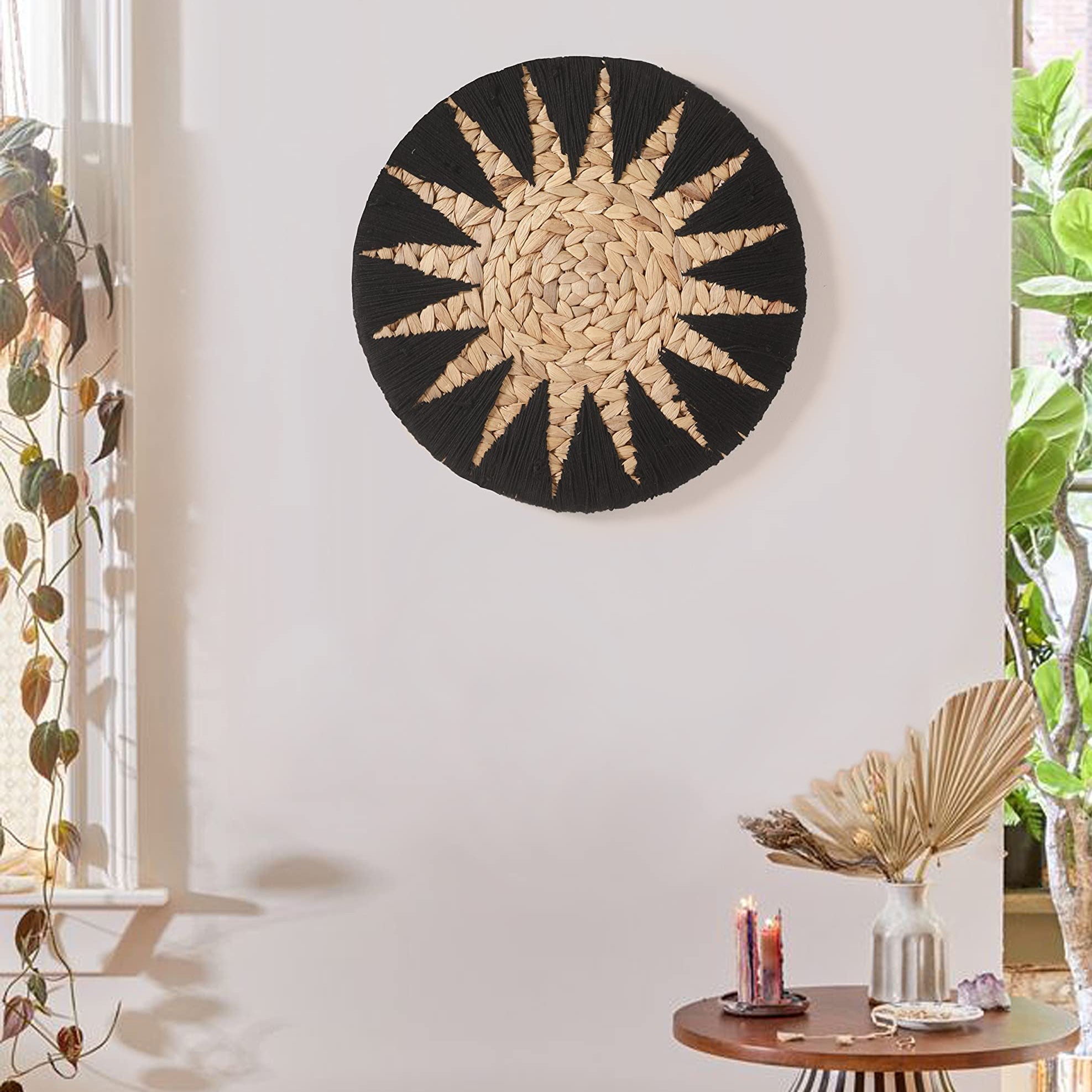 Woven Basket Wall Décor Black Woven Placemats Home Boho Wall Décor