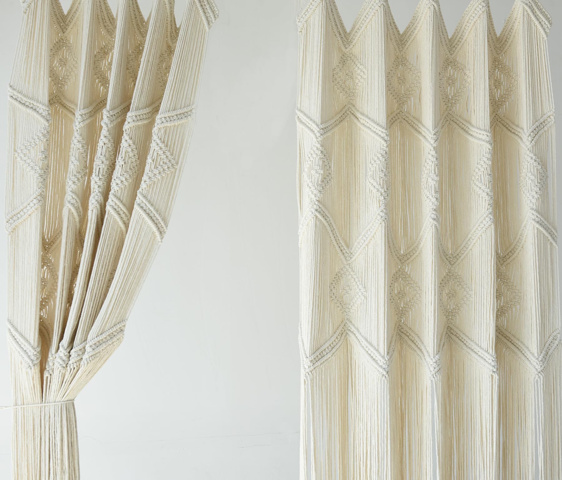 Macrame Curtains Windows 2 Panels Wedding Backdrop