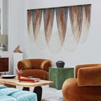 Macrame Wall Hanging Brown Dip-Dyed Large Macrame Wall Decor For Living Room
