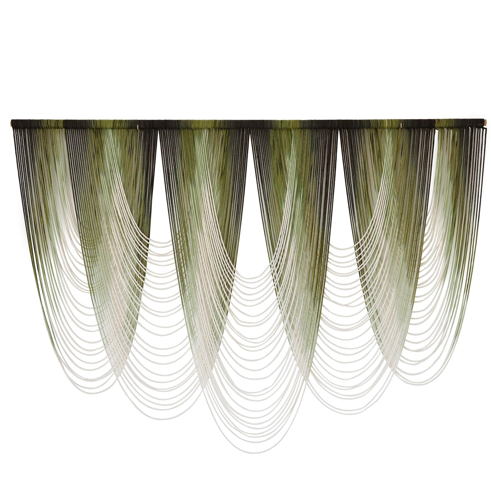 Macrame Wall Hanging Green Dip-Dyed Large Macrame Wall Decor Yarn Tapestry