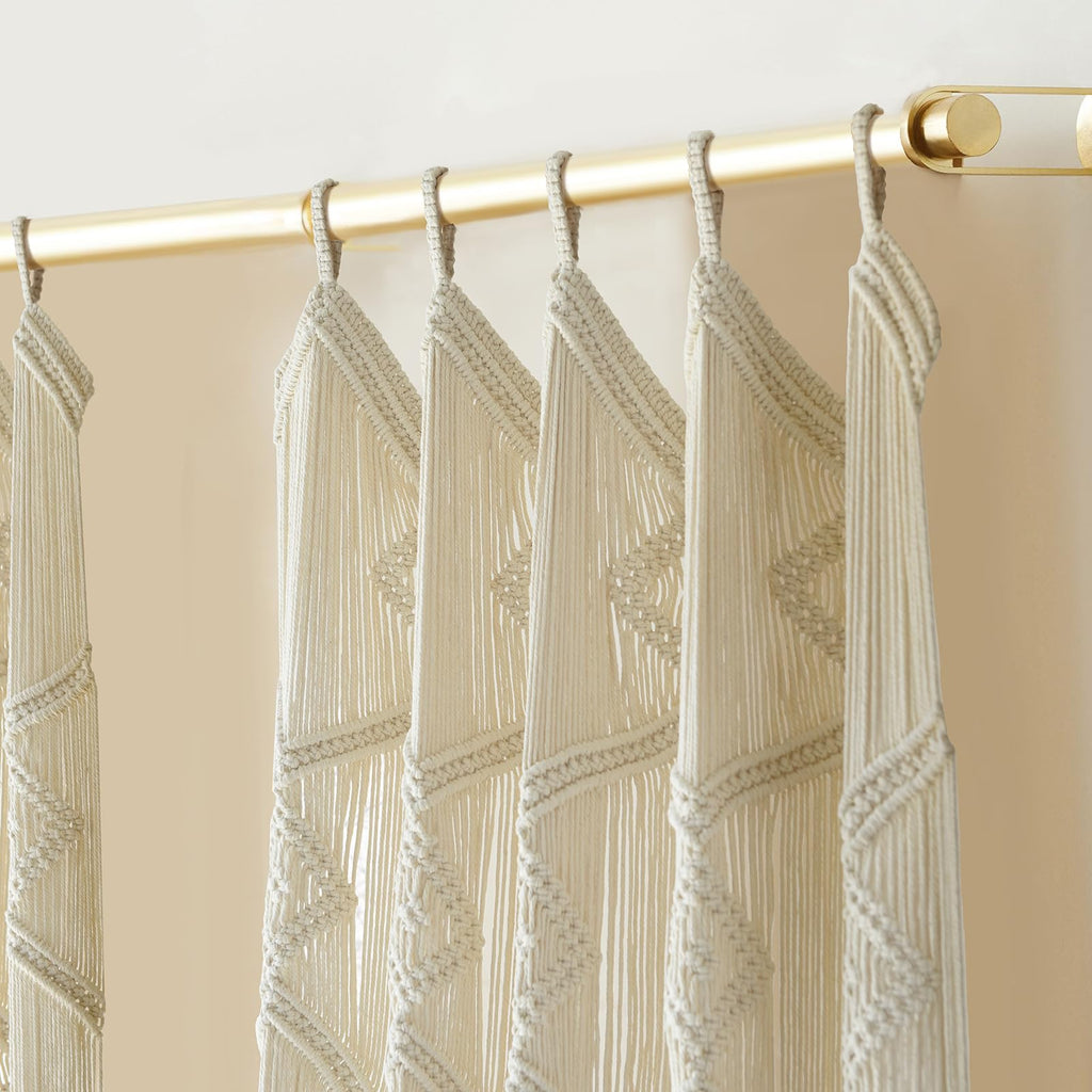 Macrame Curtains Windows 2 Panels Wedding Backdrop