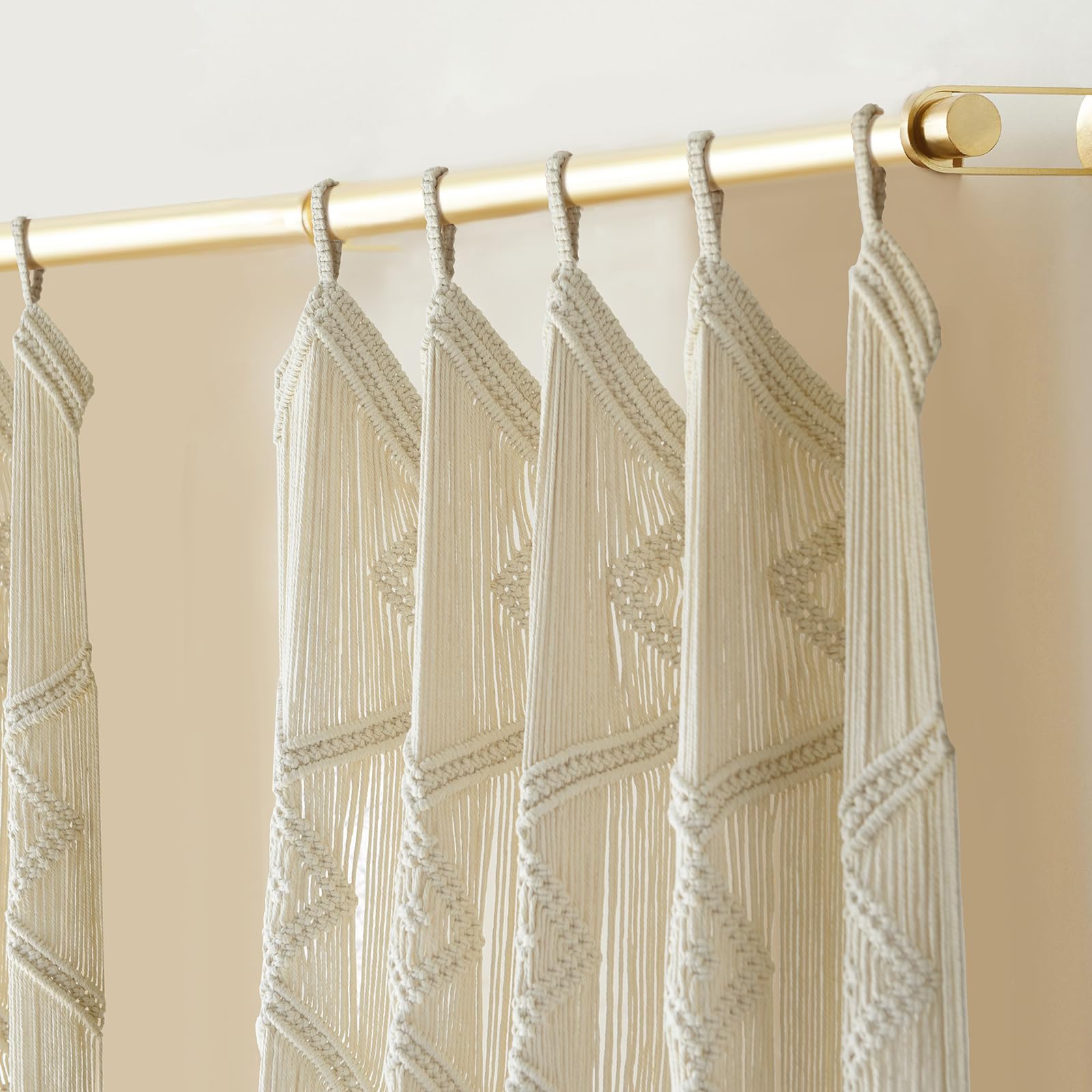 Macrame Curtains Windows 2 Panels Wedding Backdrop