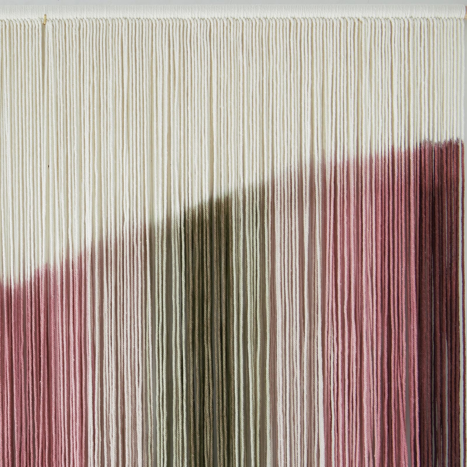 Large Macrame Wall Hanging Pink Tie-Dye Yarn Wall Art