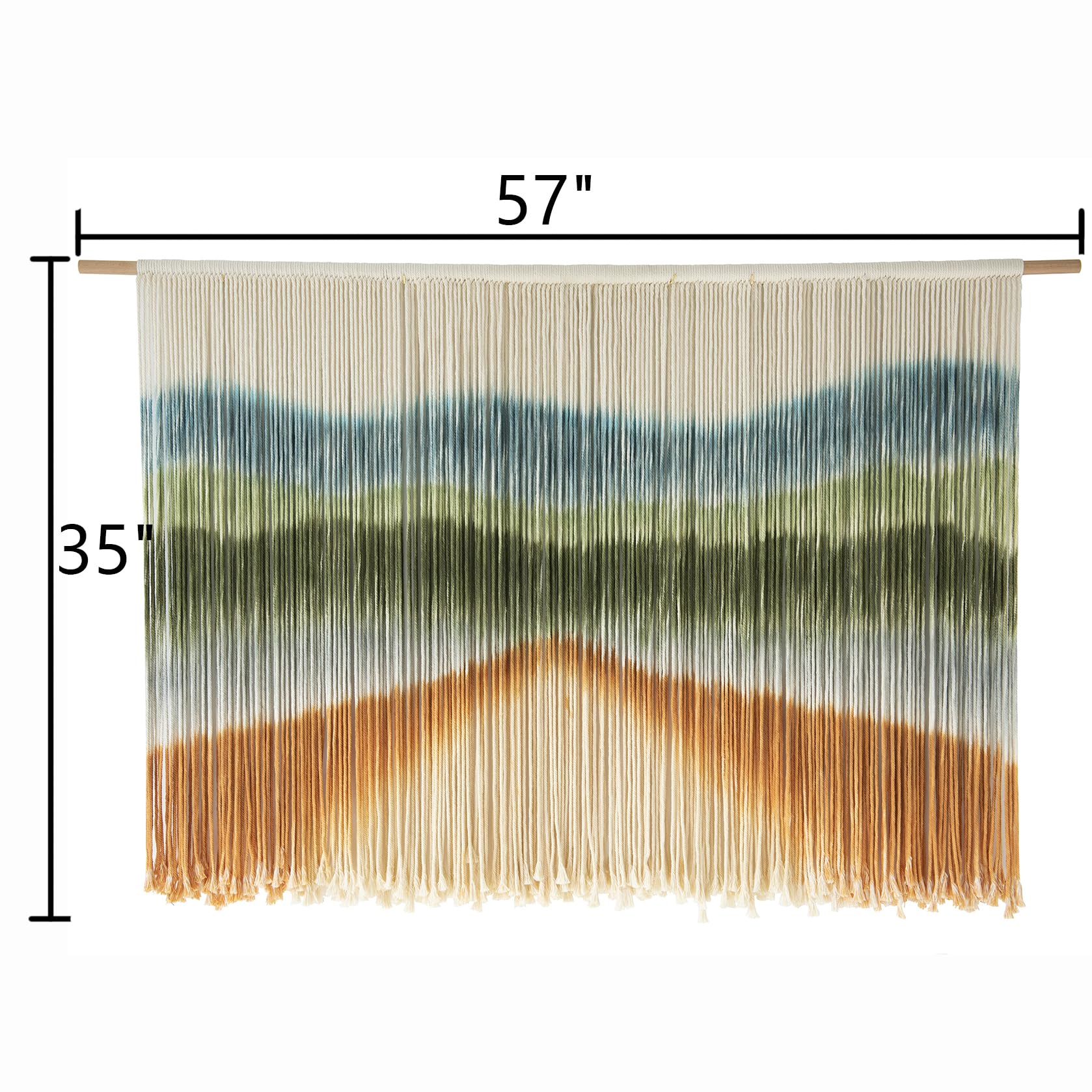 Macrame Wall Hanging Dip-Dye Chic Home Decor Living Room Backdrop