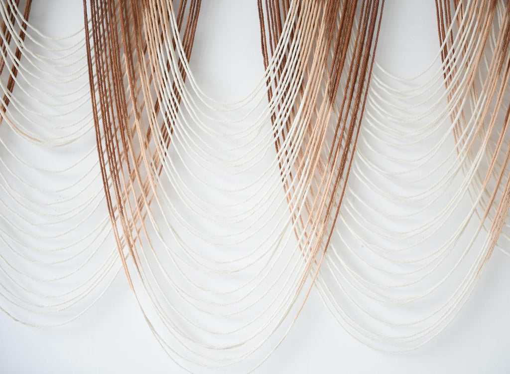 Macrame Wall Hanging Brown Dip-Dyed Large Macrame Wall Decor For Living Room