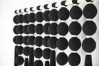 Black Macrame Wall Hanging Sphericity Cotton Textile  Fiber Yarn Art