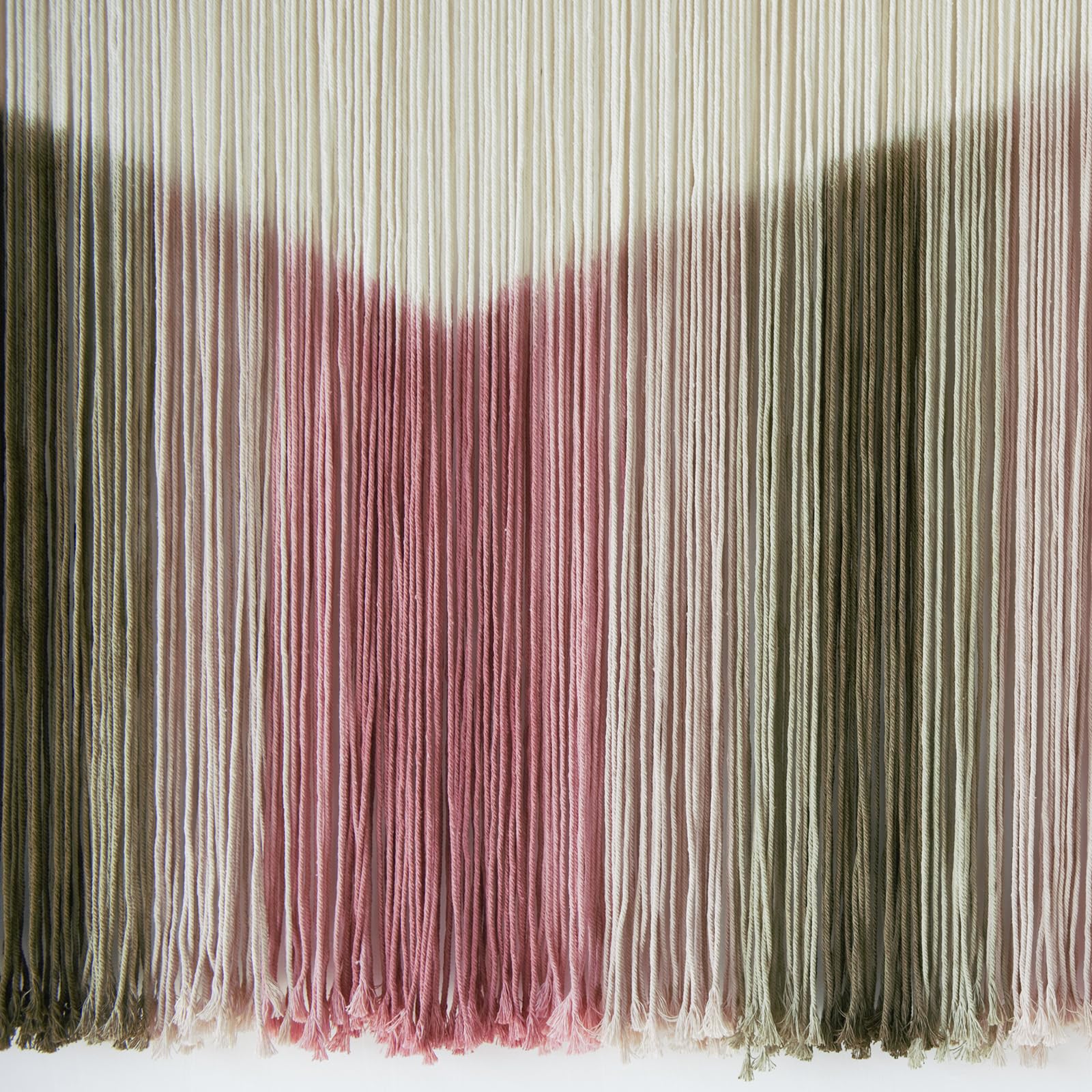 Large Macrame Wall Hanging Pink Tie-Dye Yarn Wall Art