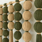 Macrame Wall Hanging Green Jute Sphericity Cotton Textile Wall Hanging