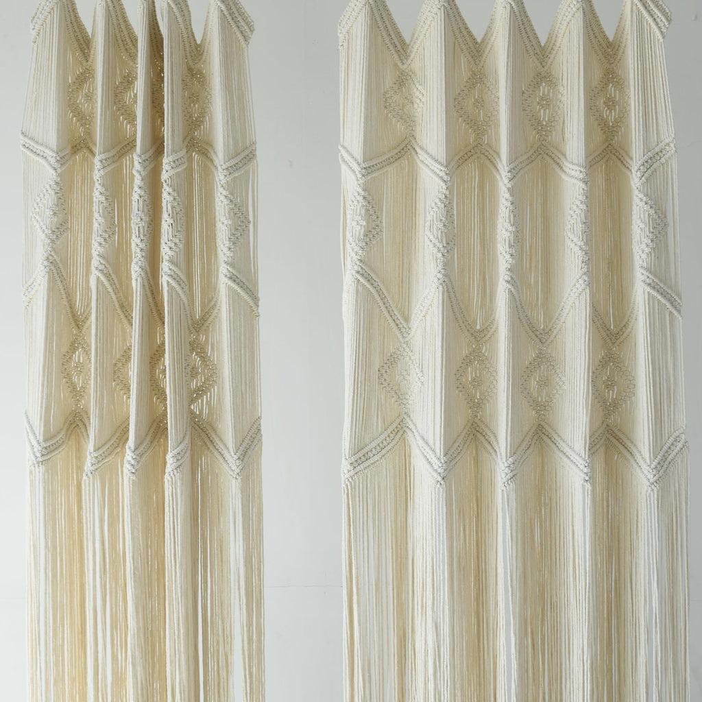 Macrame Curtains Windows 2 Panels Wedding Backdrop