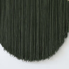 Large Macrame Wall Hanging Green Yarn Fiber Wall Art Beaded Tassel Home Decor