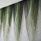 Macrame Wall Hanging Green Dip-Dyed Large Macrame Wall Decor Yarn Tapestry