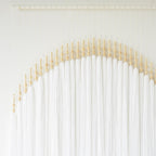 Yarn Macrame Wall Hanging Fiber Wall Art White Beads Tassel Home Decor