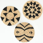 Wall Baskets Decor Black Woven Boho Wall Decor  Macrame Wall Baskets