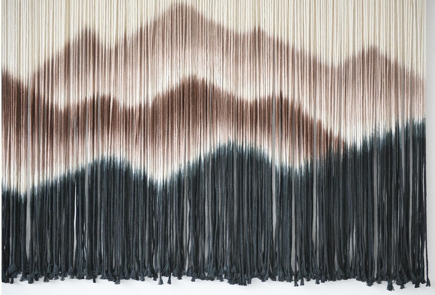 Macrame Wall Hanging Brown Mountain Dip-Dyed Macrame Wall Decor