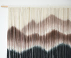 Macrame Wall Hanging Brown Mountain Dip-Dyed Macrame Wall Decor