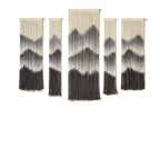 Macrame Wall Hanging Handmade Dip-Dyed Mountain Macrame Wall Decor ,Set of 5
