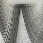Large Macrame Wall Hanging Dip-Dyed Grey Purple Craftsmanship Fiber Art