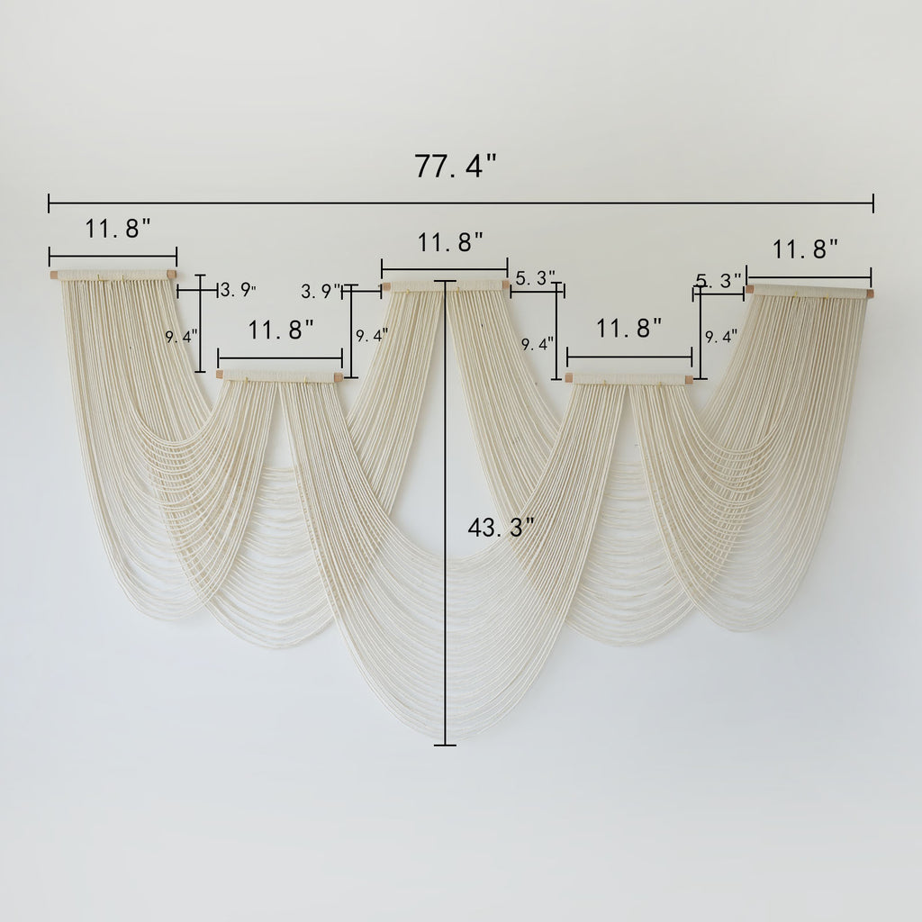 Macrame Wall Hanging Home Decor Modern Fiber Wall Art Geometric Decoration