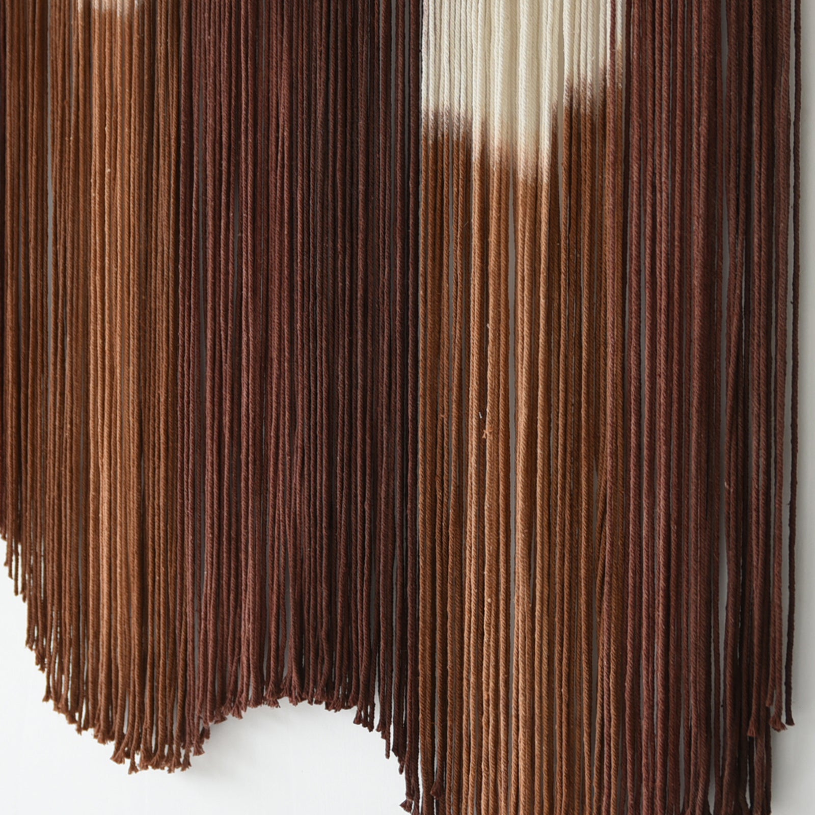Macrame Wall Hanging Brown Dip-Dyed Large Handmade